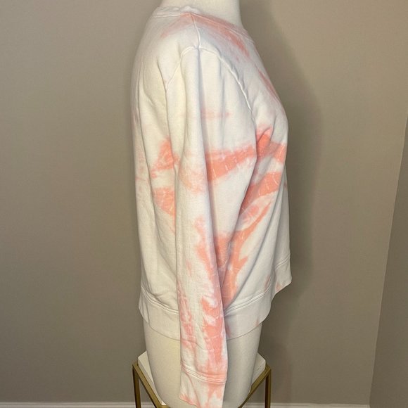 J. Crew Pink and white Tie Dye Pullover Sweatshirt size M - Picture 3 of 5